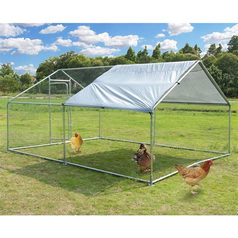 walk-in metal chicken run coop enclosure|large steel chicken coop.